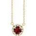 French-Set Halo-Style Necklace or Center