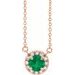 French-Set Halo-Style Necklace or Center