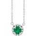 French-Set Halo-Style Necklace or Center