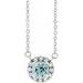 French-Set Halo-Style Necklace or Center
