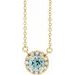 French-Set Halo-Style Necklace or Center
