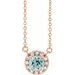 French-Set Halo-Style Necklace or Center