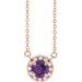 French-Set Halo-Style Necklace or Center