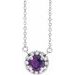 French-Set Halo-Style Necklace or Center