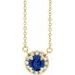 French-Set Halo-Style Necklace or Center