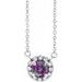 French-Set Halo-Style Necklace or Center