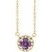 French-Set Halo-Style Necklace or Center