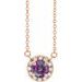 French-Set Halo-Style Necklace or Center