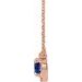 French-Set Halo-Style Necklace or Center