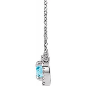 French-Set Halo-Style Necklace or Center