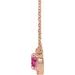 French-Set Halo-Style Necklace or Center