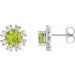 Round 4-Prong Halo-Style Earrings