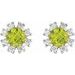 Round 4-Prong Halo-Style Earrings