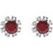 Round 4-Prong Halo-Style Earrings