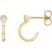 Bezel-Set Hoop Earrings