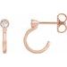 Bezel-Set Hoop Earrings