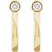 Bezel-Set Hoop Earrings