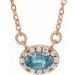 French-Set Halo-Style Necklace or Center