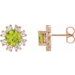 Round 4-Prong Halo-Style Earrings