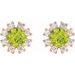 Round 4-Prong Halo-Style Earrings