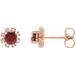 Round 4-Prong Halo-Style Earrings