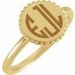 Engravable Beaded Signet Ring