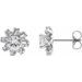 Round 4-Prong Halo-Style Twist Earrings