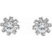 Round 4-Prong Halo-Style Twist Earrings