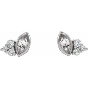 Accented Bezel-Set Earrings