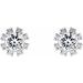 Round 4-Prong Halo-Style Earrings