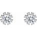 Round 4-Prong Halo-Style Earrings