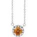 French-Set Halo-Style Necklace or Center