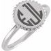 Engravable Beaded Signet Ring