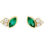 Accented Bezel-Set Earrings