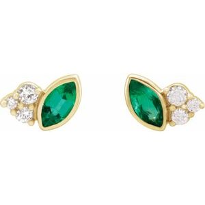 Accented Bezel-Set Earrings