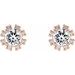 Round 4-Prong Halo-Style Earrings