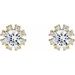 Round 4-Prong Halo-Style Earrings