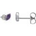 Accented Bezel-Set Earrings