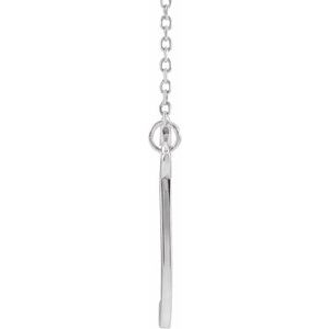 Script Initial Necklace or Center