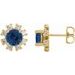 Round 4-Prong Halo-Style Earrings
