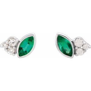 Accented Bezel-Set Earrings