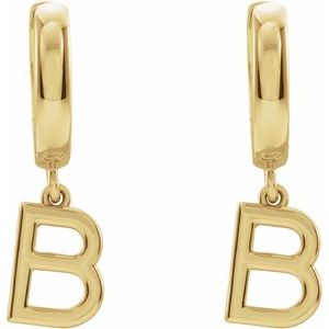 Initial Huggie Earrings