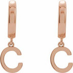 Initial Huggie Earrings