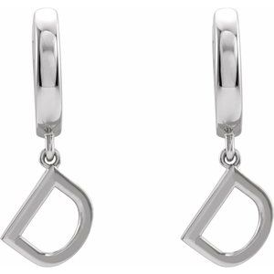 Initial Huggie Earrings