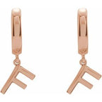 Initial Huggie Earrings
