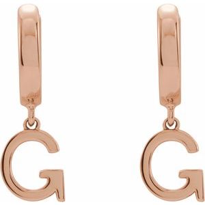 Initial Huggie Earrings