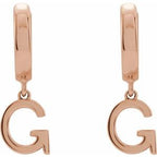 Initial Huggie Earrings