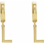 Initial Huggie Earrings