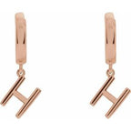 Initial Huggie Earrings
