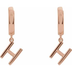 Initial Huggie Earrings